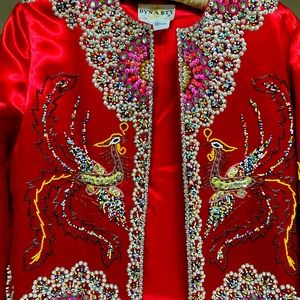 Dynasty for Neiman Marcus Silk Hand beaded jacket. Size Medium